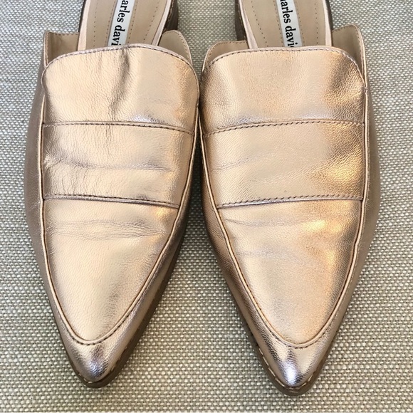 Charles David metalic rose gold pointed toe flats size 6.5 - Picture 3 of 9